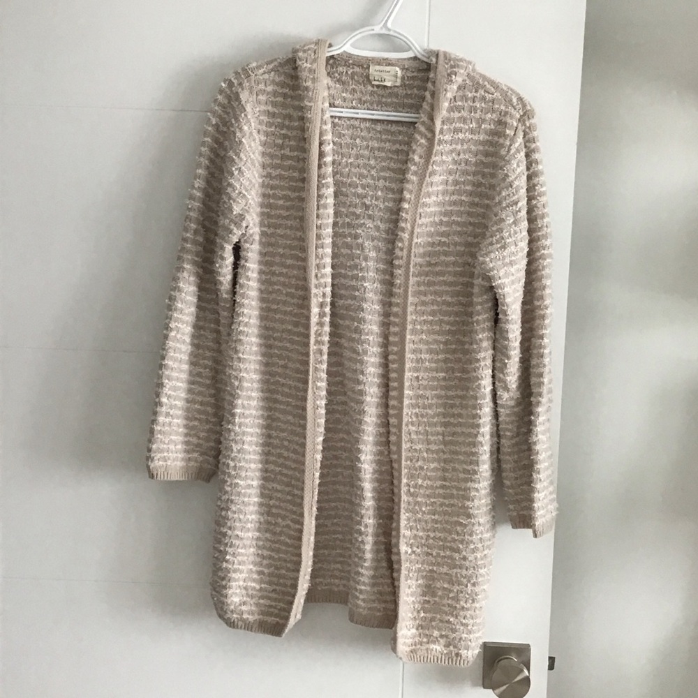 Nicole Miller Cream Textured Cardigan